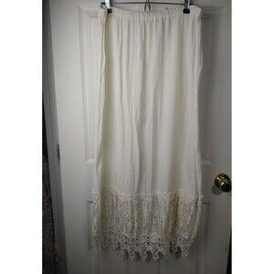 Magnet Art Woman L/XL Maxi Skirt Cream Semi Sheer Boho Chic Lagenlook Hippie...